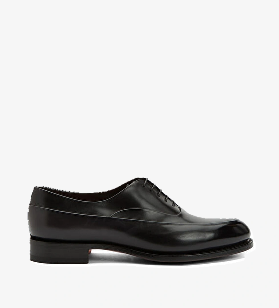 Santoni Colin Siyah Erkek Deri Ayakkabı model görseli