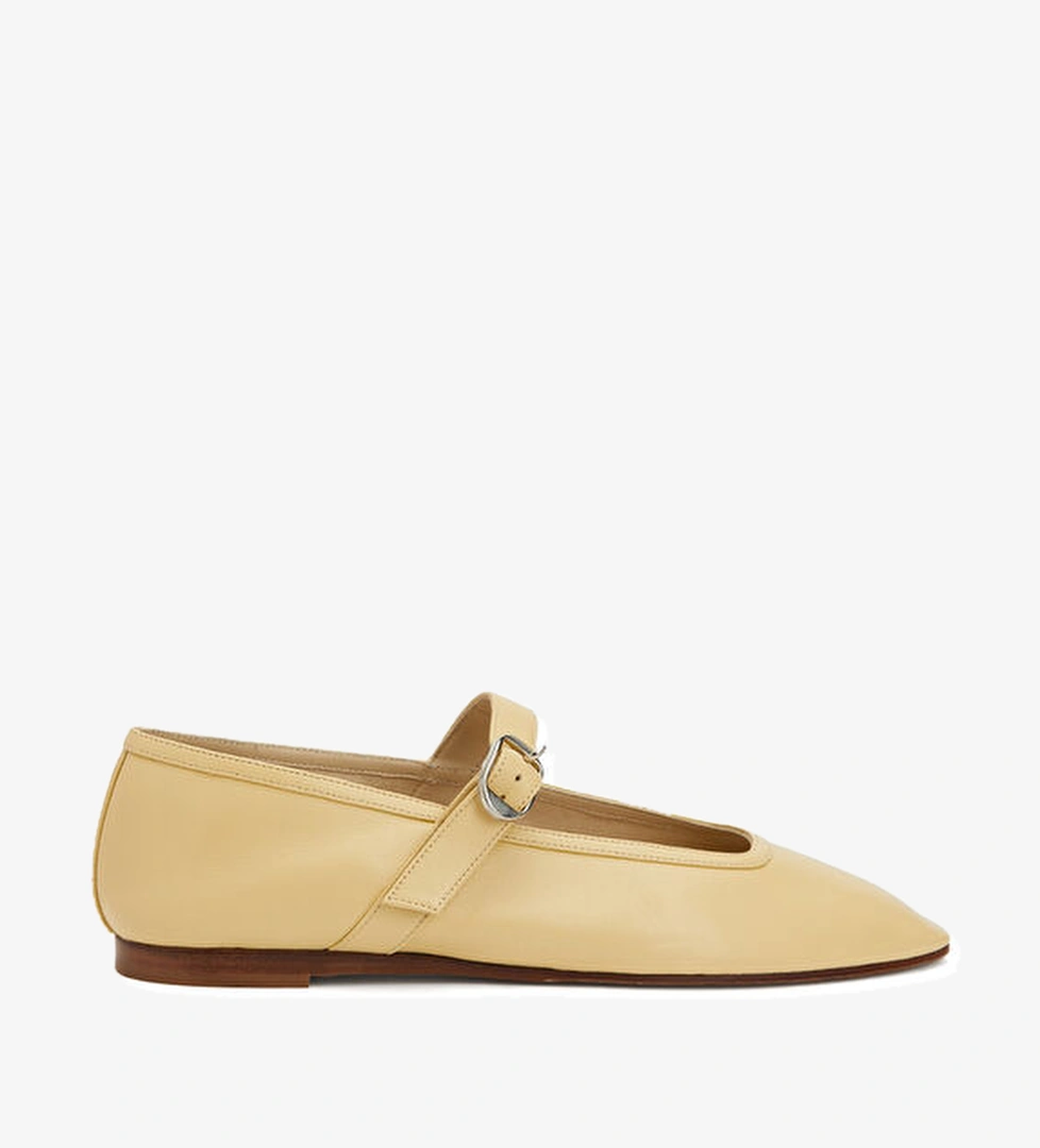 Le Monde Beryl Açık Sarı Deri Babet model görseli