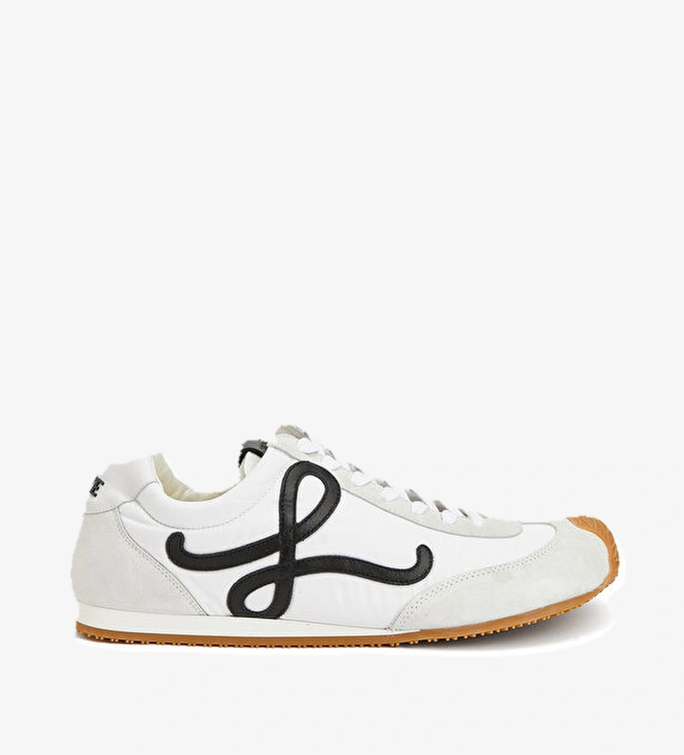 Flow Runner Siyah Beyaz Erkek Deri Sneaker - Görsel 1