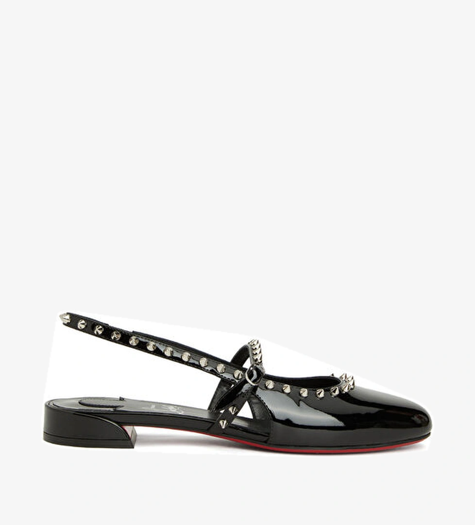 Christian Louboutin Sweet Janispikes Siyah Deri Babet model görseli