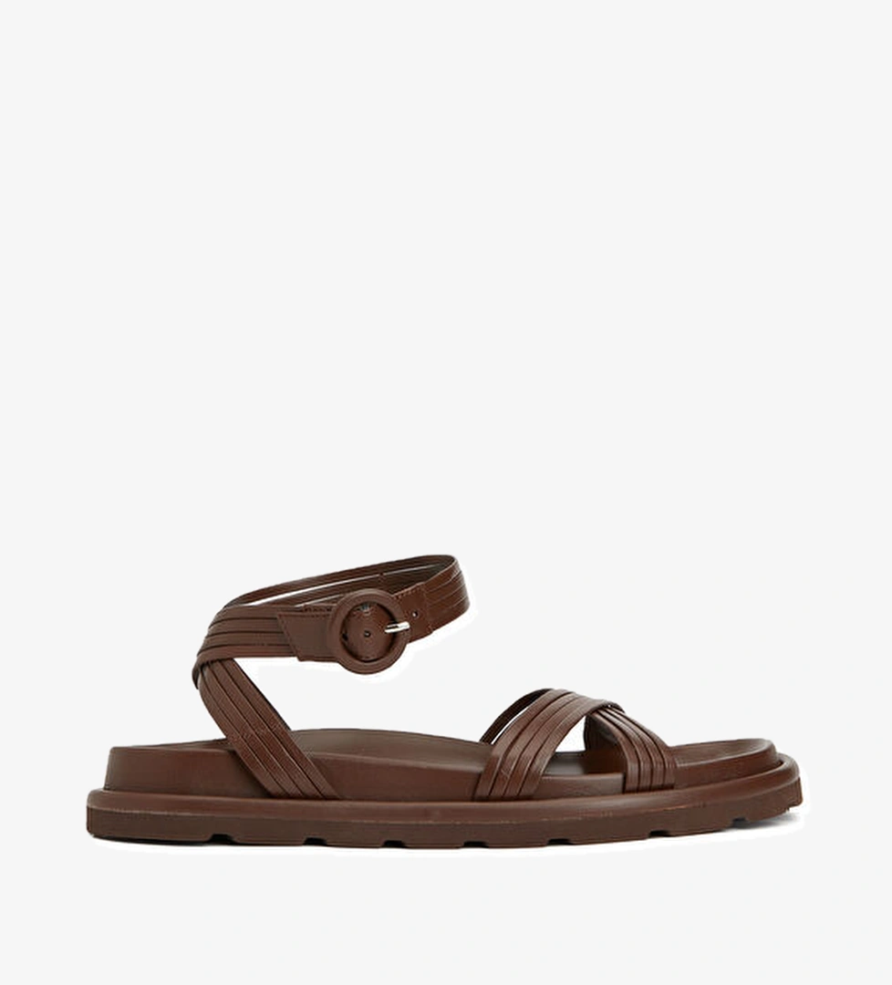 Gianvito Rossi Lianne Kahverengi Kadın Deri Sandalet model görseli