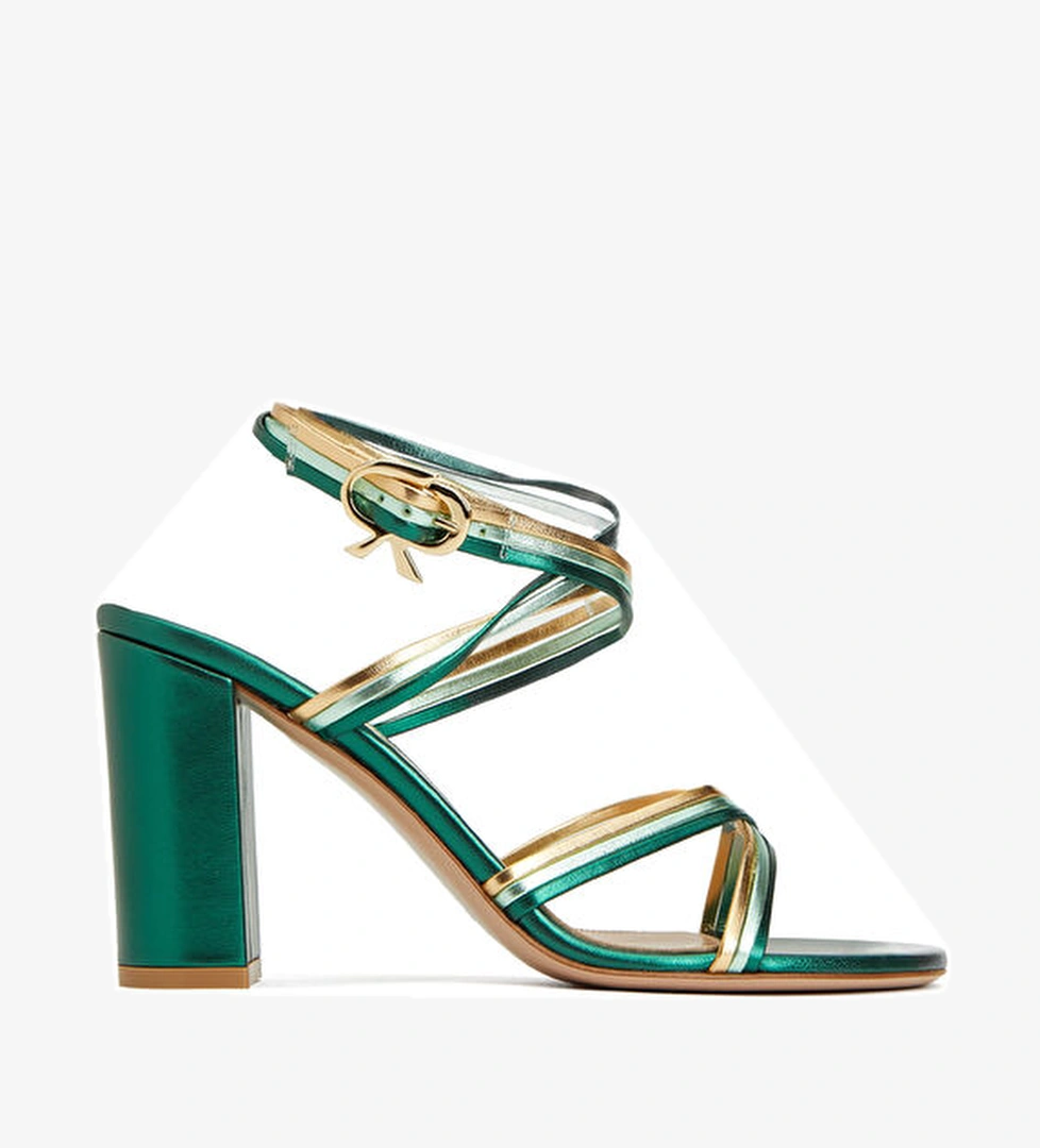 Gianvito Rossi Calissa Yeşil Kadın Deri Sandalet model görseli