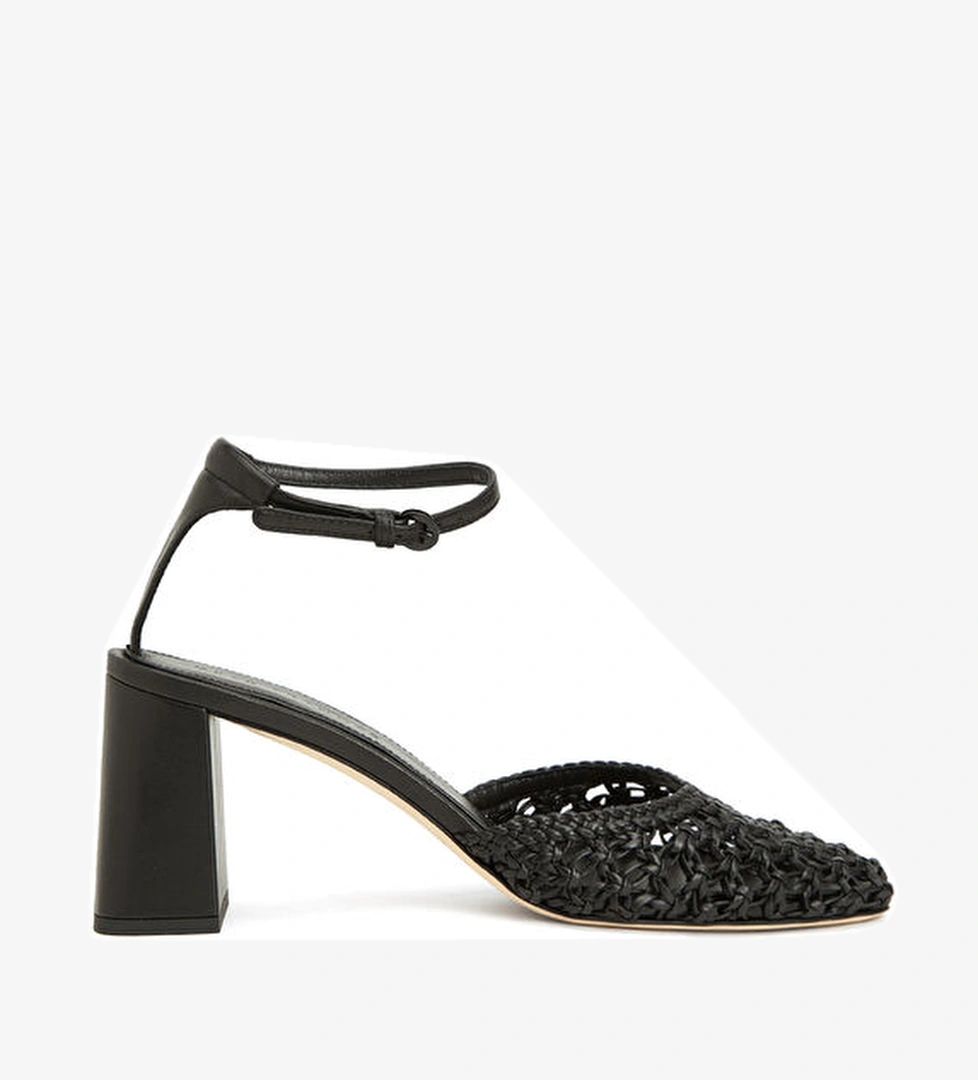 Dear Frances Siyah Deri Topuklu Ayakkabı model görseli