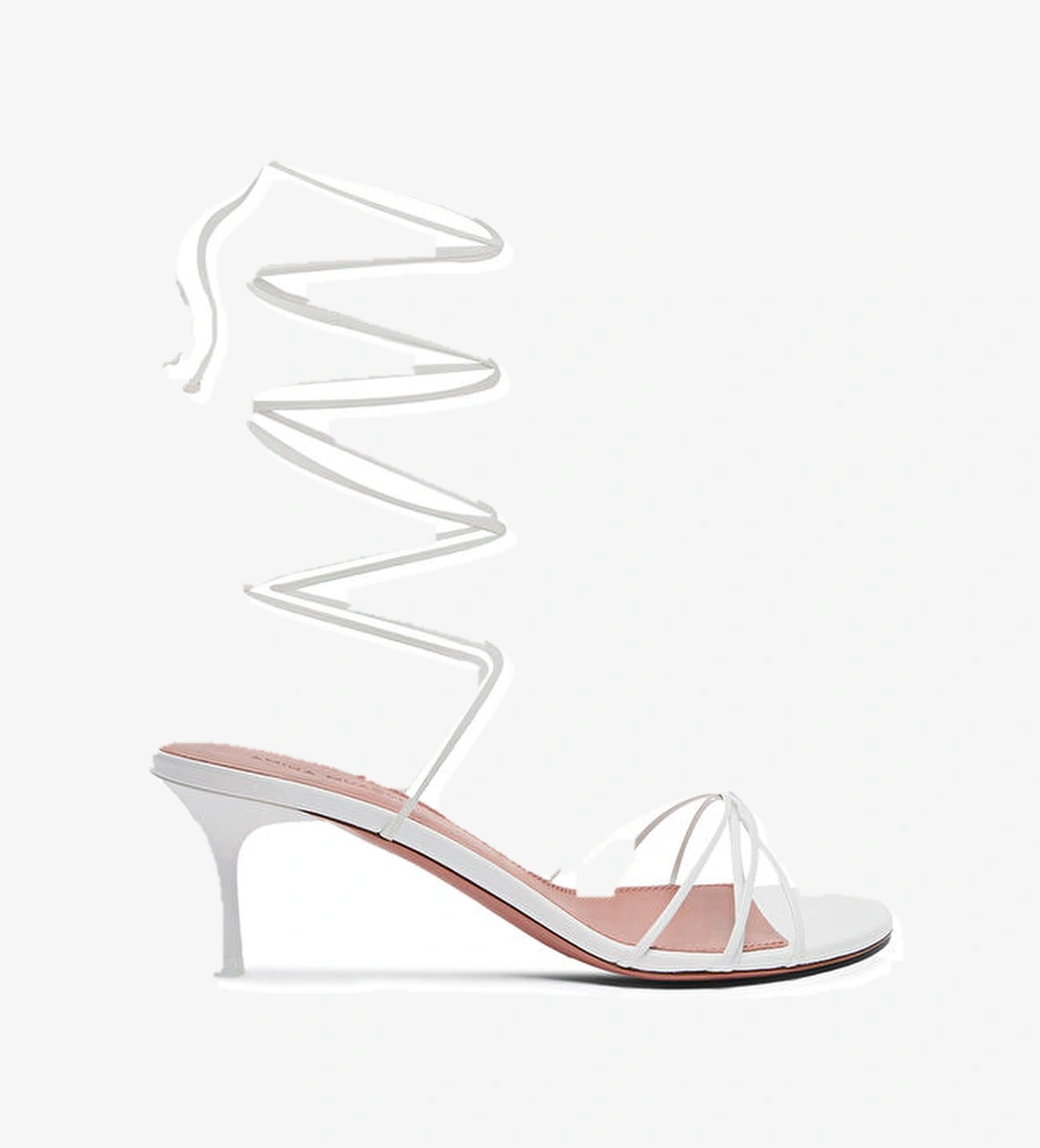 Amina Muaddi Beyaz Kadın Deri Sandalet model görseli