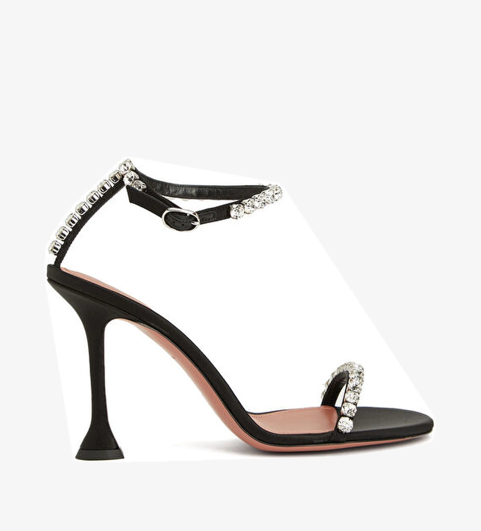 Amina Muaddi Gigi Siyah Kadın İpek Sandalet model görseli