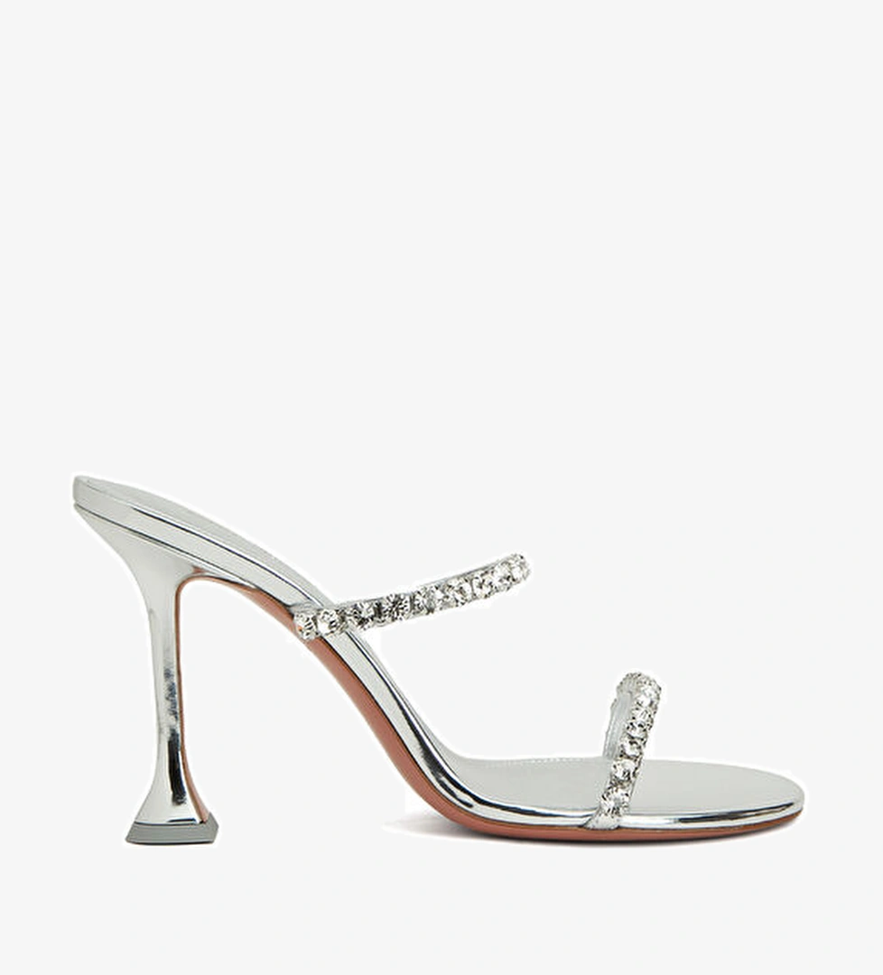 Amina Muaddi Şeffaf Kadın Deri Terlik model görseli