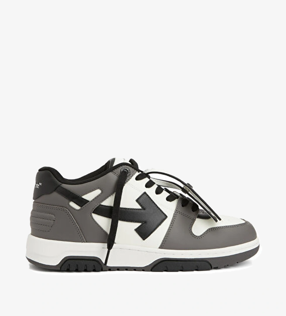 Beyaz Gri Erkek Deri Sneaker - Görsel 1