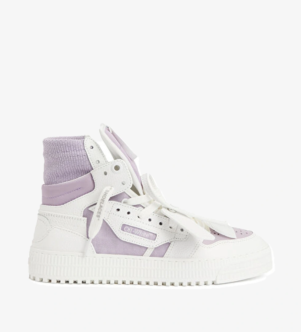 Off-white Beyaz Lila Kadın Deri Sneaker model görseli
