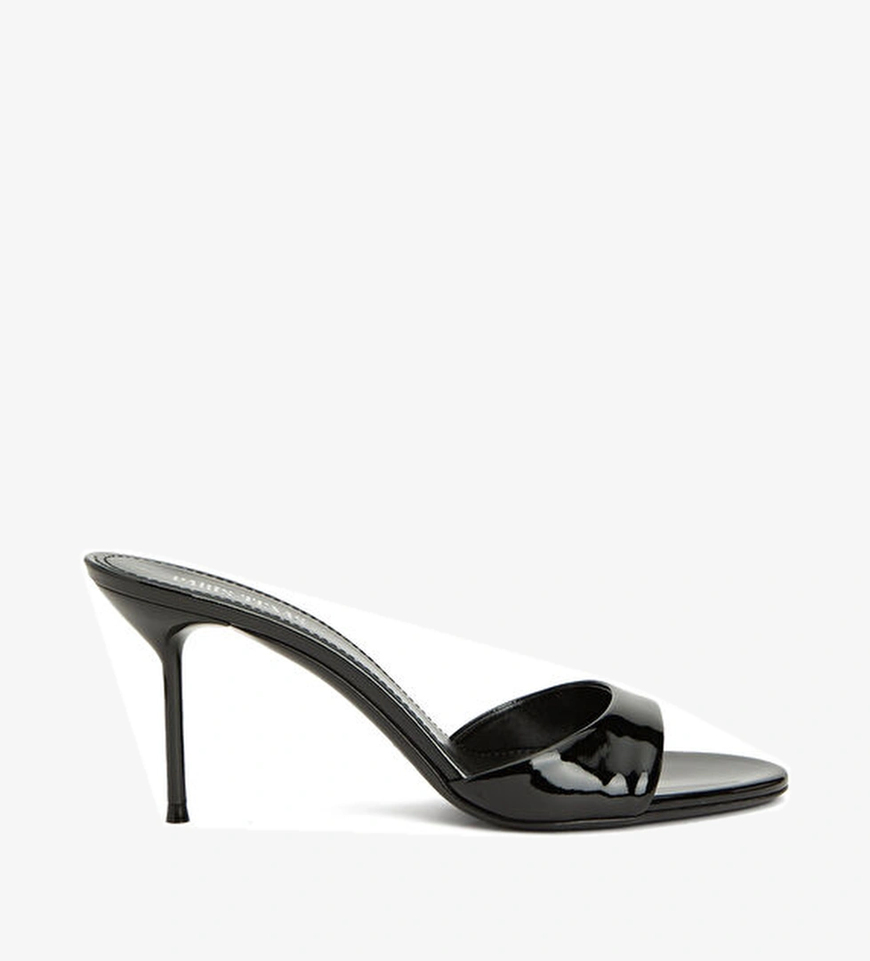 Siyah Kadın Deri Terlik - Görsel 1