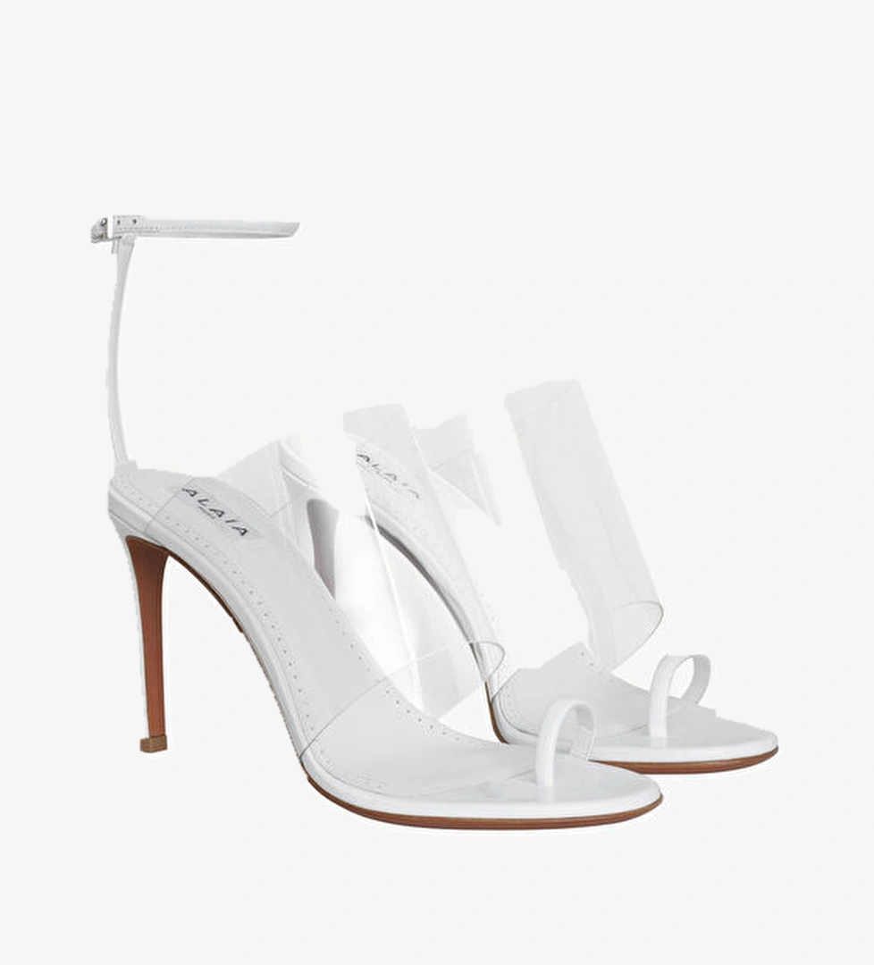 Ala A Asymmetric Beyaz Kadın Sandalet model görseli