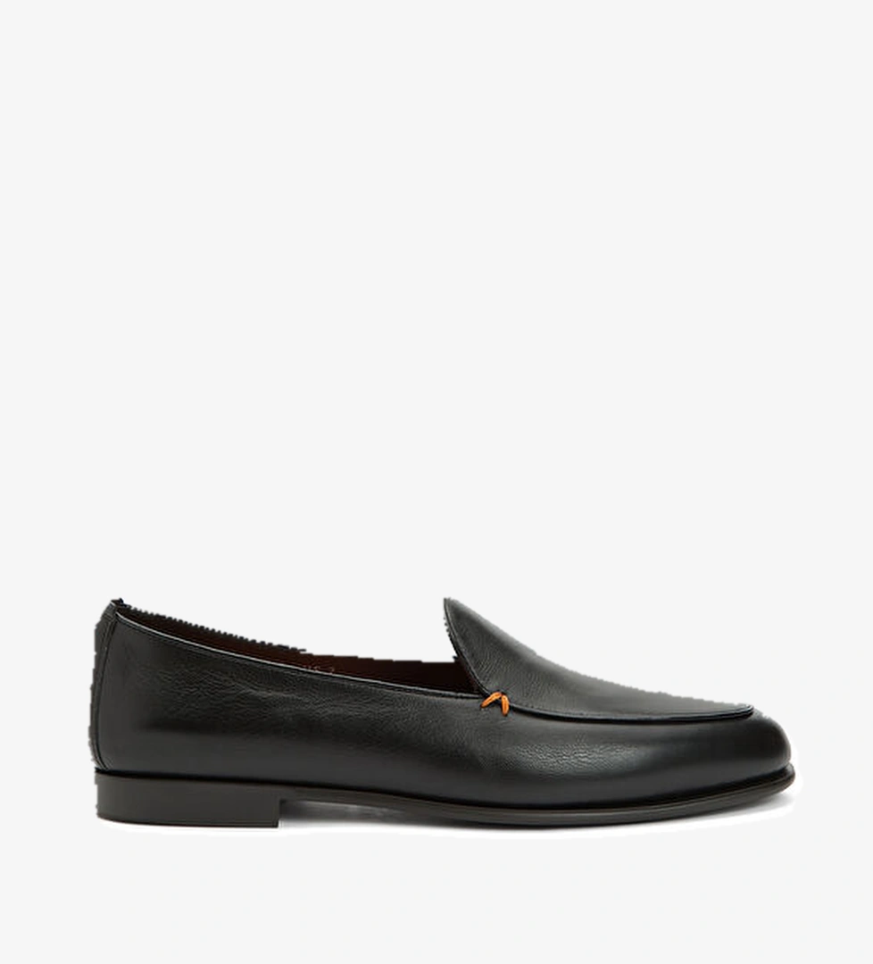 Santoni Vibe Siyah Erkek Deri Loafer model görseli