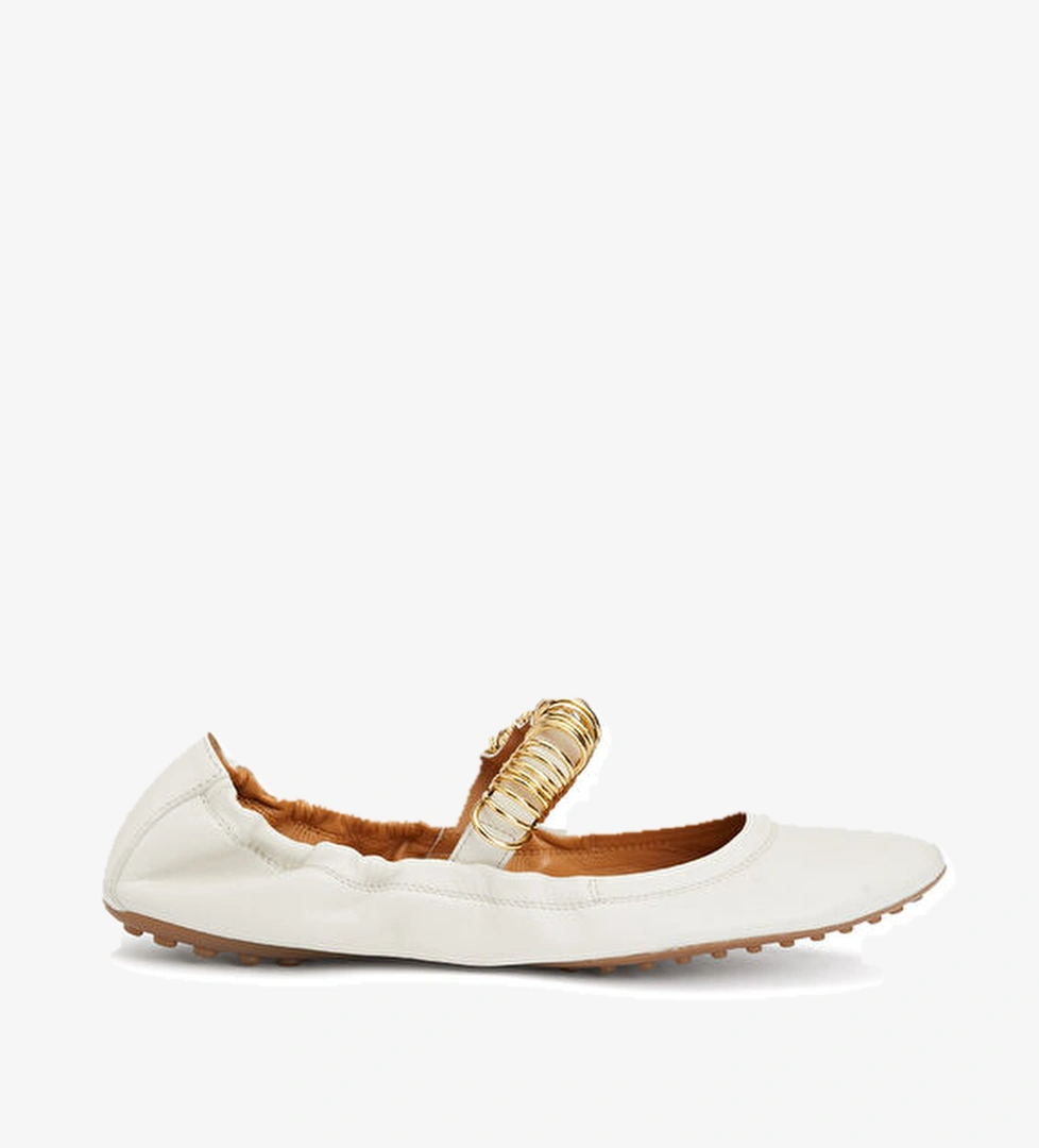 Tod's Ekru Deri Babet model görseli