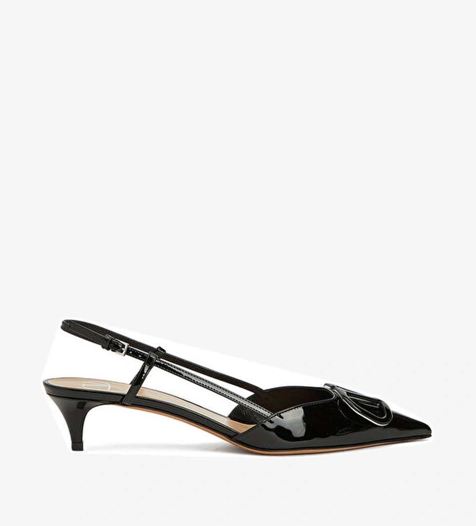 Valentino Garavani Siyah Deri Topuklu Ayakkabı model görseli
