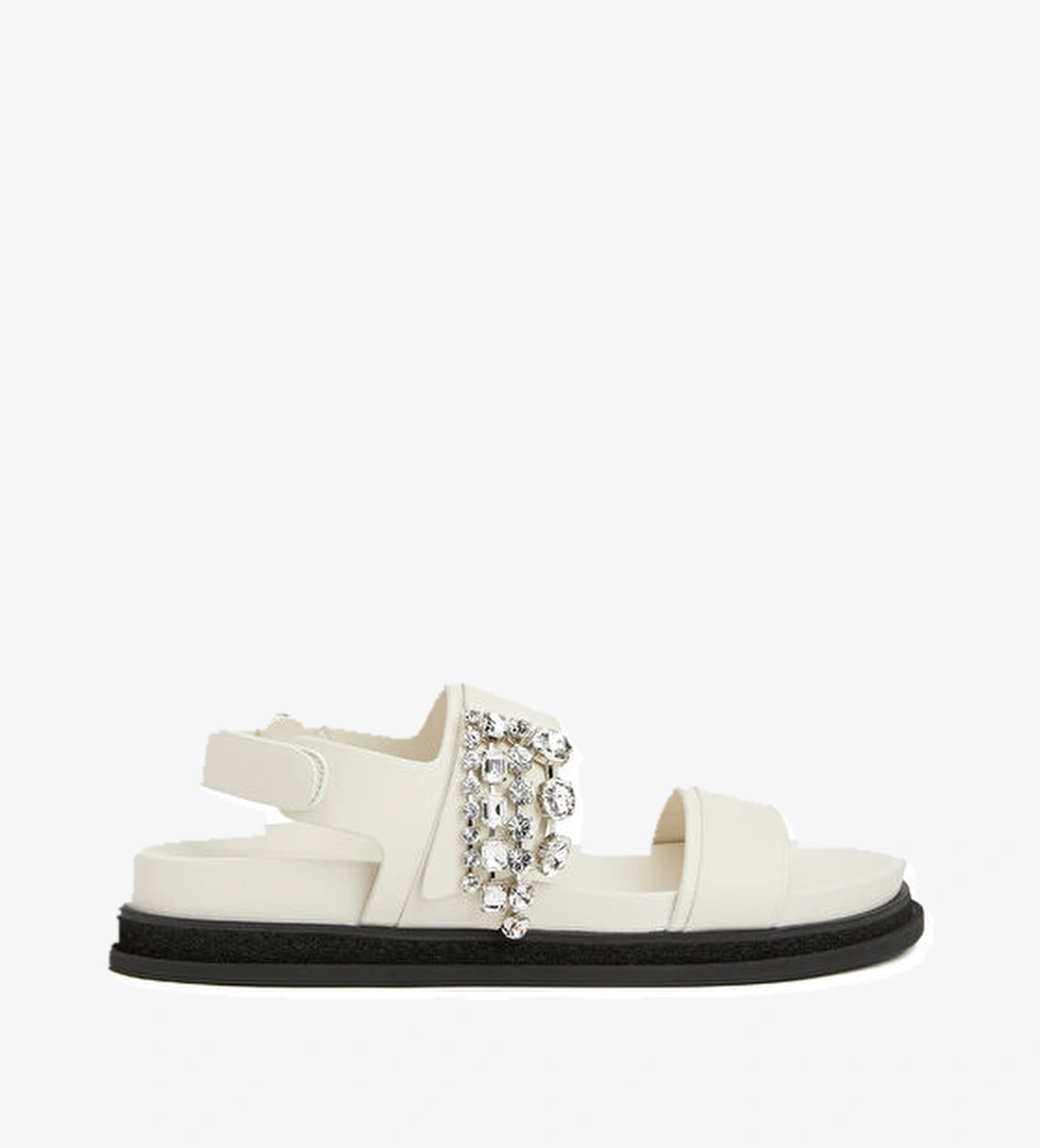 Verity Beyaz Kadın Deri Sandalet - Görsel 1