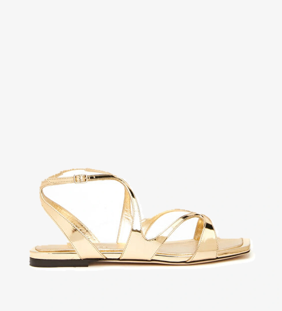 Ayla Gold Kadın Deri Sandalet - Görsel 1