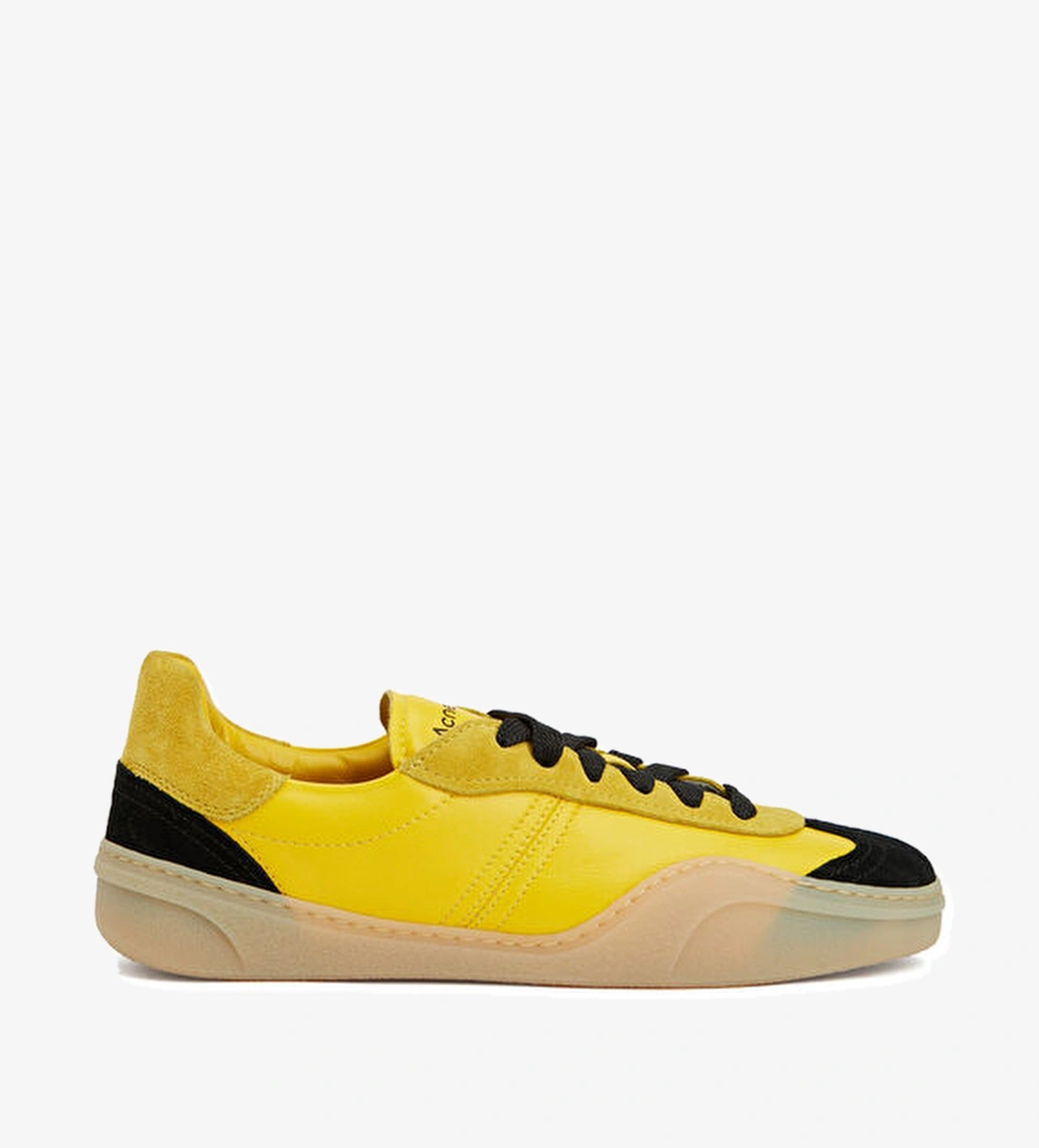 Acne Studios Bars Siyah Sarı Kadın Deri Sneaker model görseli