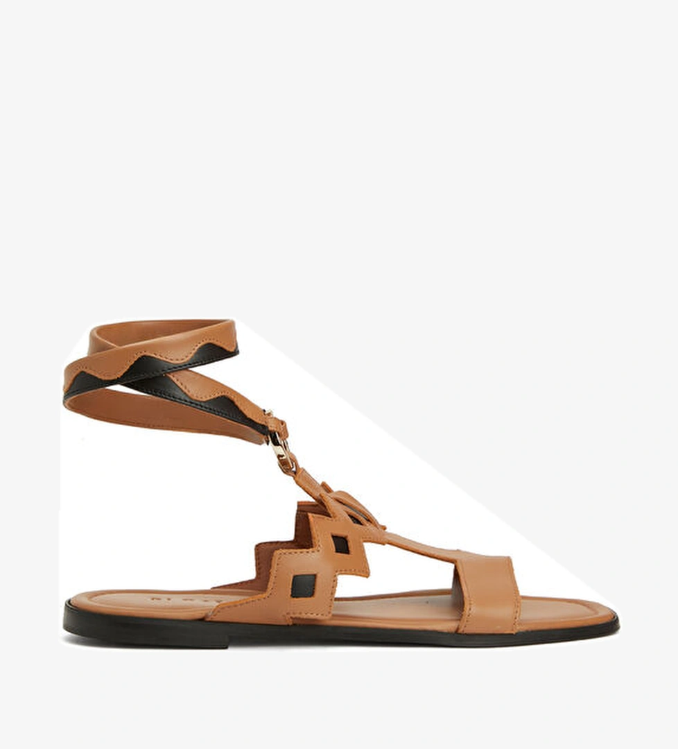 Di Gaia Jane Camel Kadın Deri Sandalet model görseli