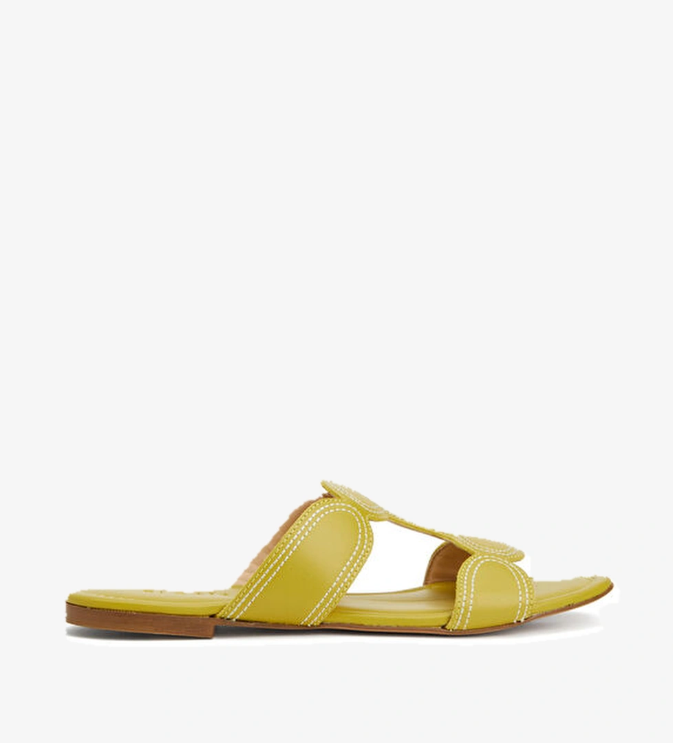 Luna Hardal Kadın Deri Terlik - Görsel 1