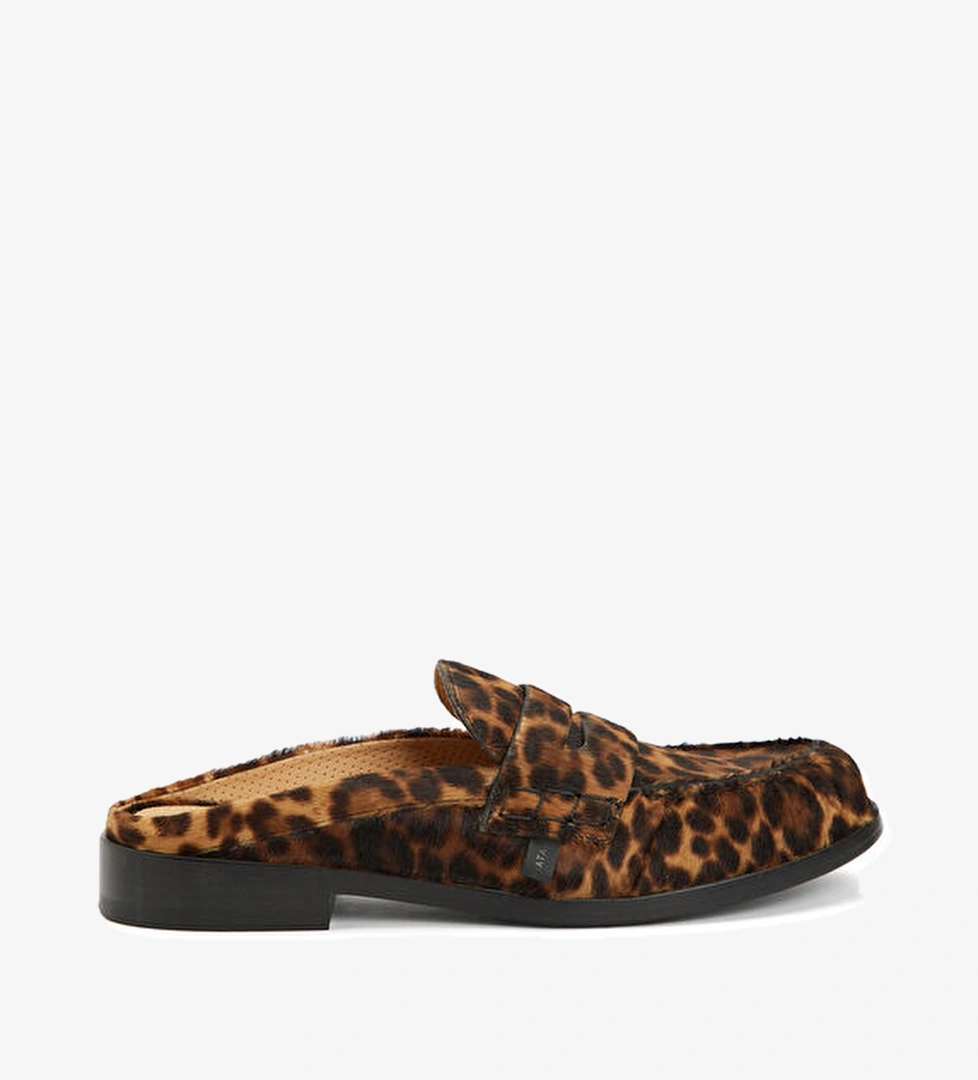 Premiata Fantasia Leopar Desenli Kadın Deri Terlik model görseli