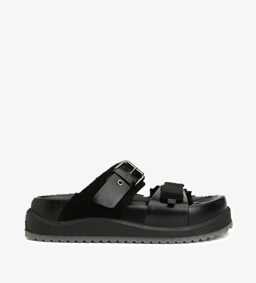 Lola Siyah Kadın Deri Terlik - Görsel 1