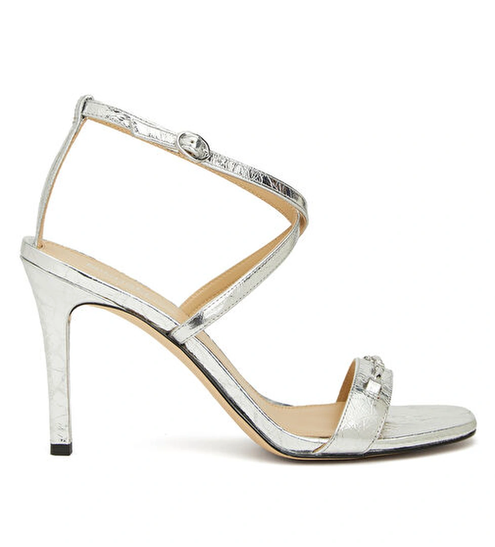 Lena Silver Kadın Deri Sandalet - Görsel 1