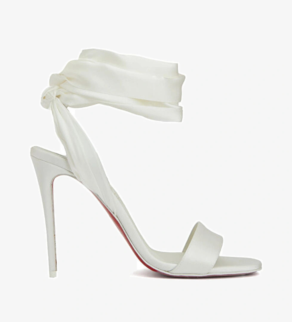 Christian Louboutin Kırık Beyaz Kadın İpek Sandalet model görseli