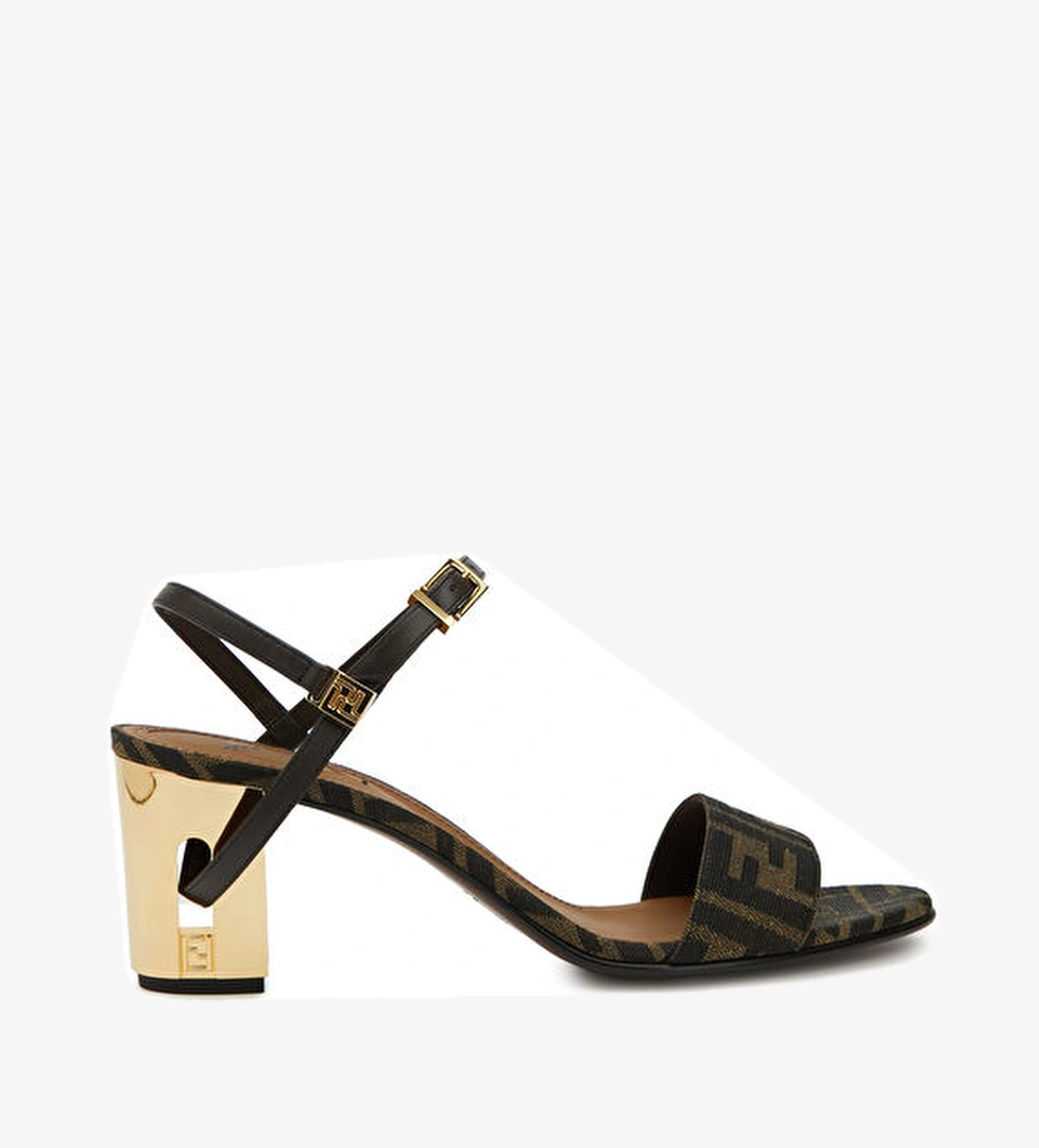 Siyah Kahverengi Kadın Sandalet - Görsel 1