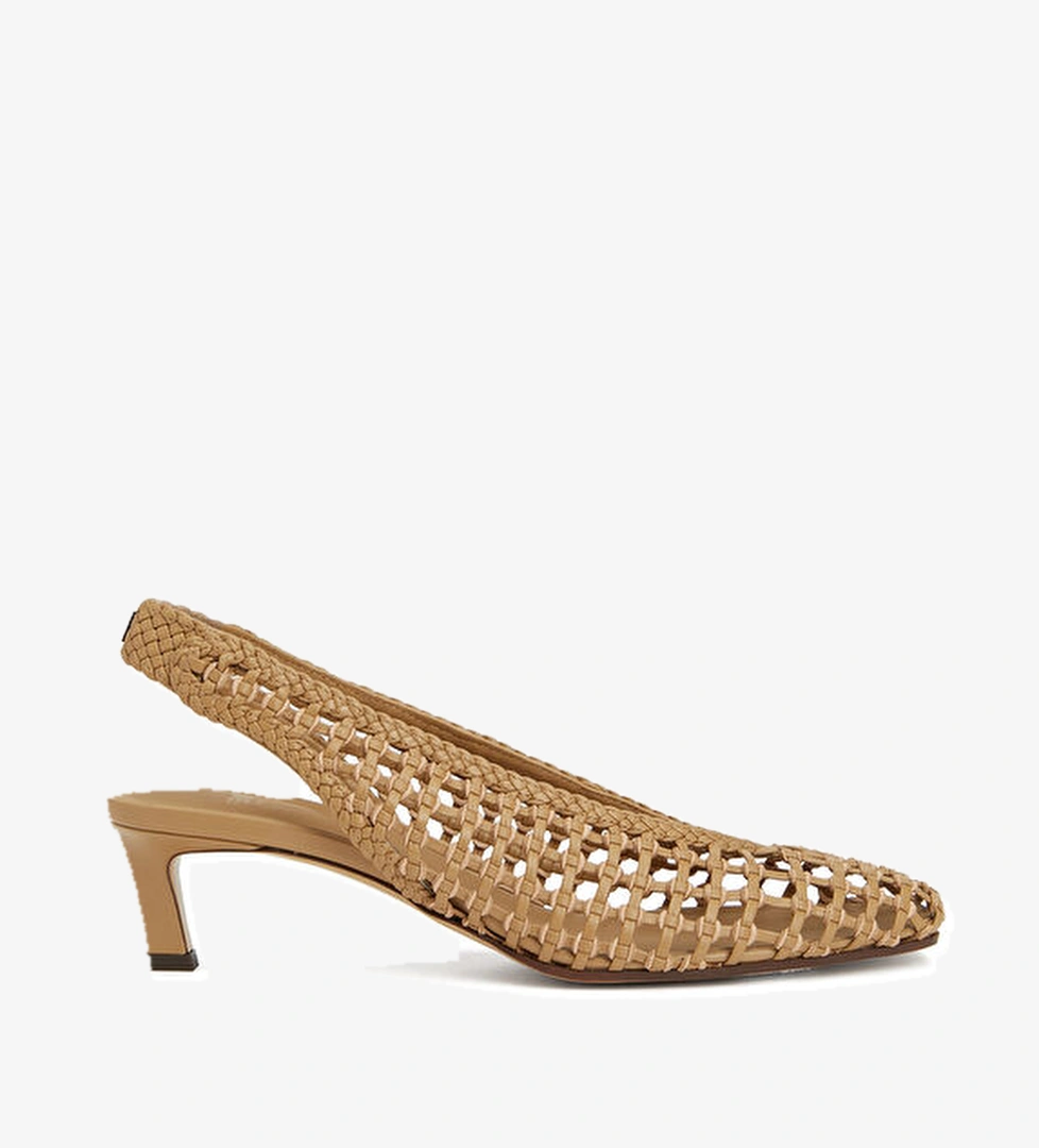 Fendi Vizon Deri Topuklu Ayakkabı model görseli