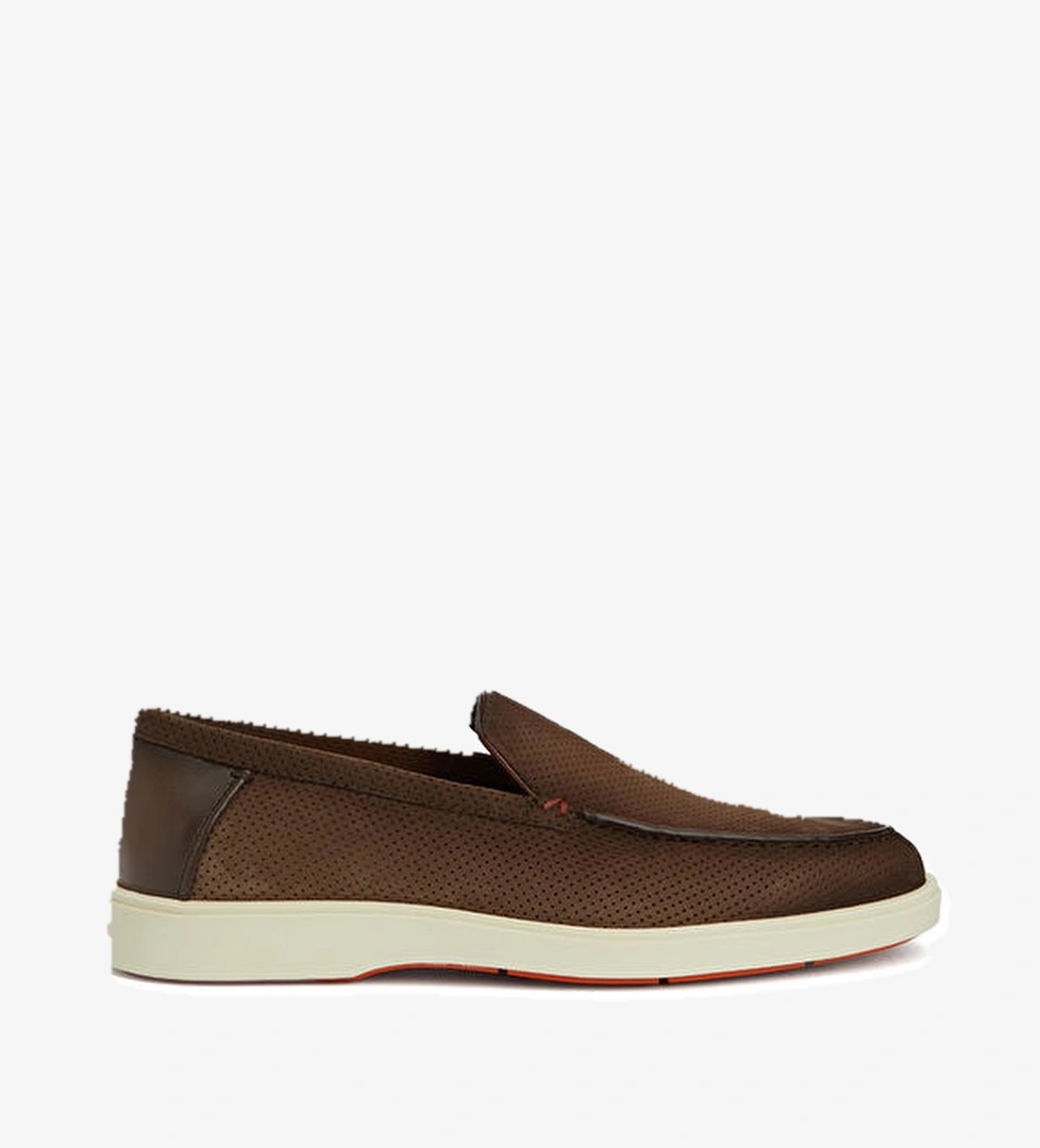 Santoni Kahverengi Erkek Deri Loafer model görseli