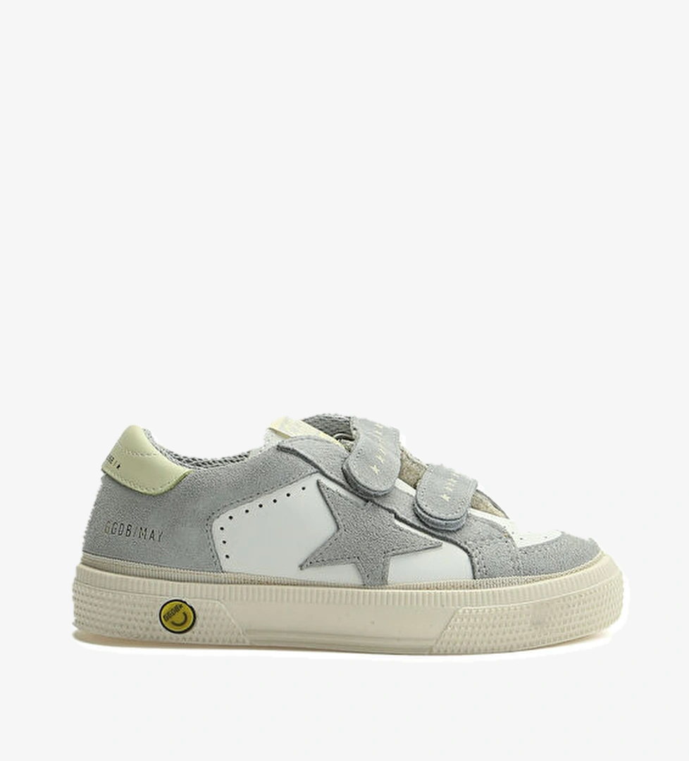 Golden Goose May Gri Beyaz Çocuk Deri Sneaker model görseli