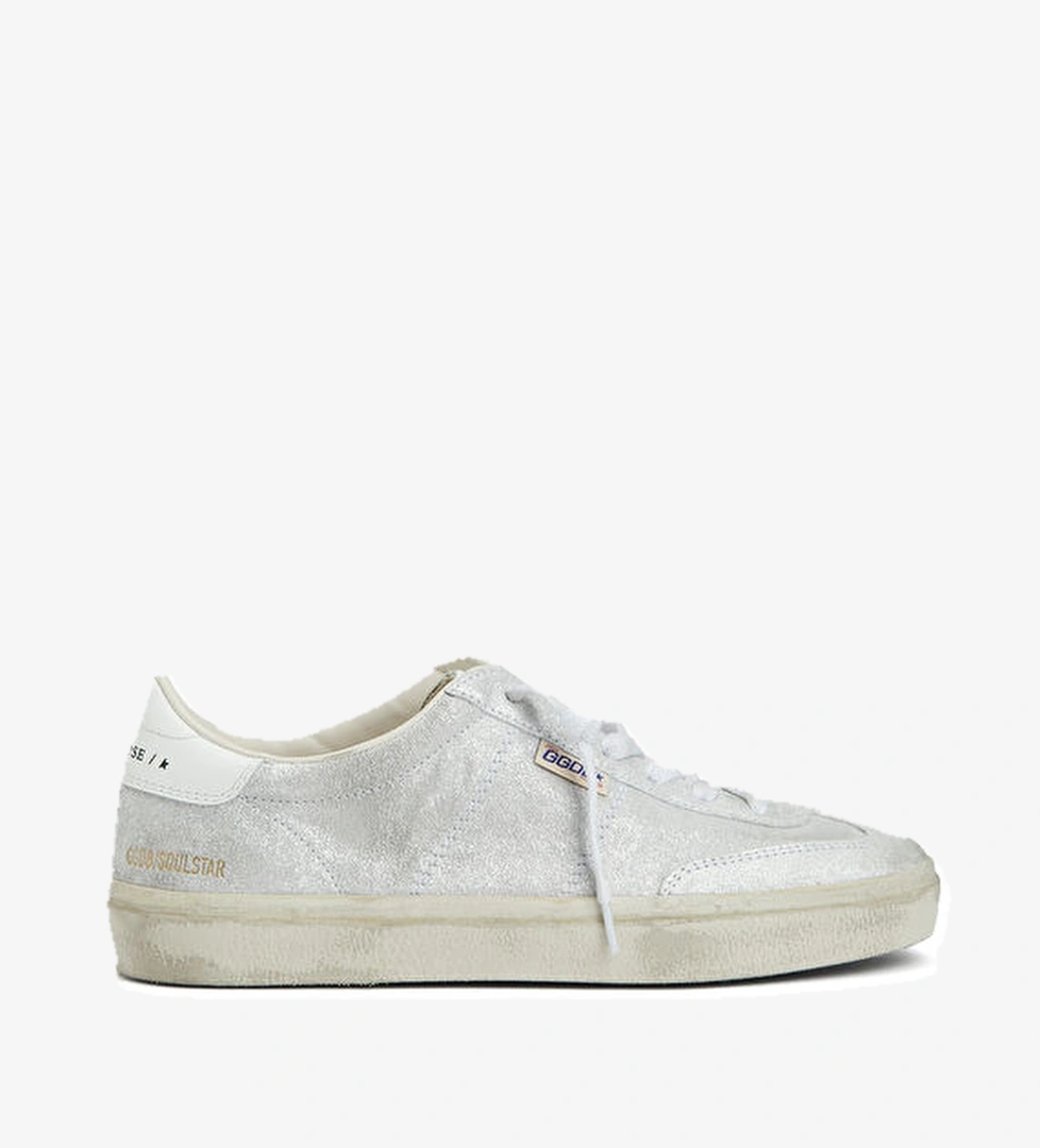 Golden Goose Soul Star Haki Beyaz Kadın Deri Sneaker model görseli