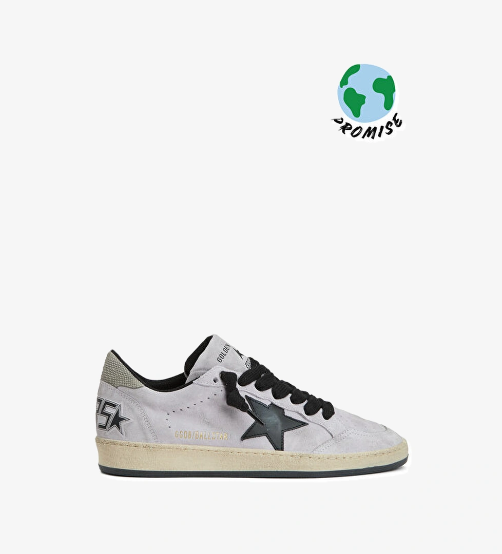 Golden Goose Ball Star Lila Erkek Deri Sneaker model görseli