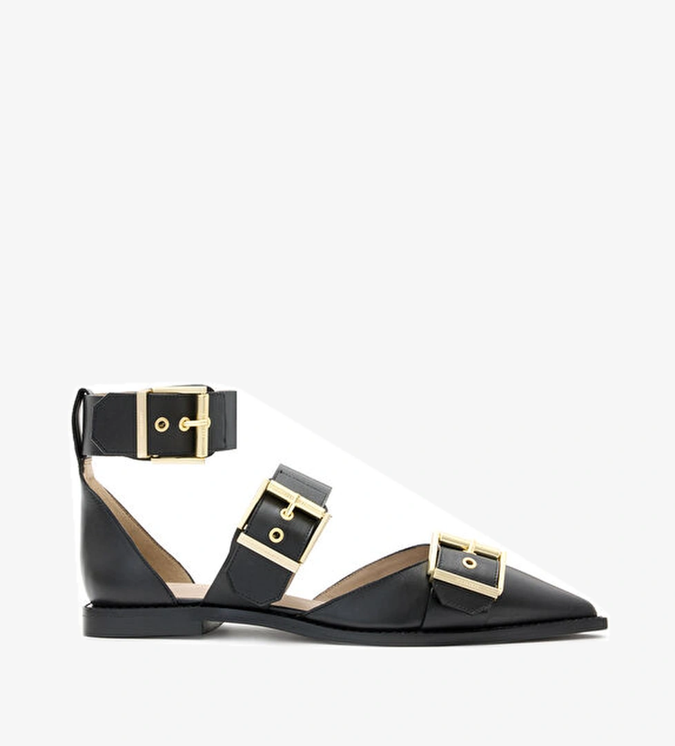Allsaints Siyah Deri Babet model görseli