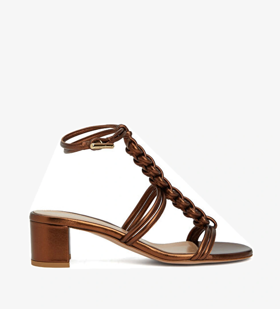 Gianvito Rossi Capua Bronz Kadın Deri Sandalet model görseli