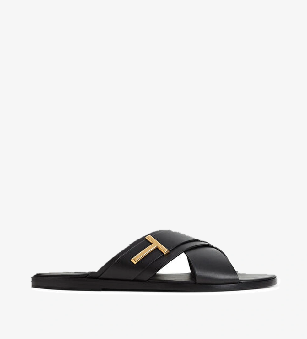 Tom Ford Siyah Erkek Deri Terlik model görseli