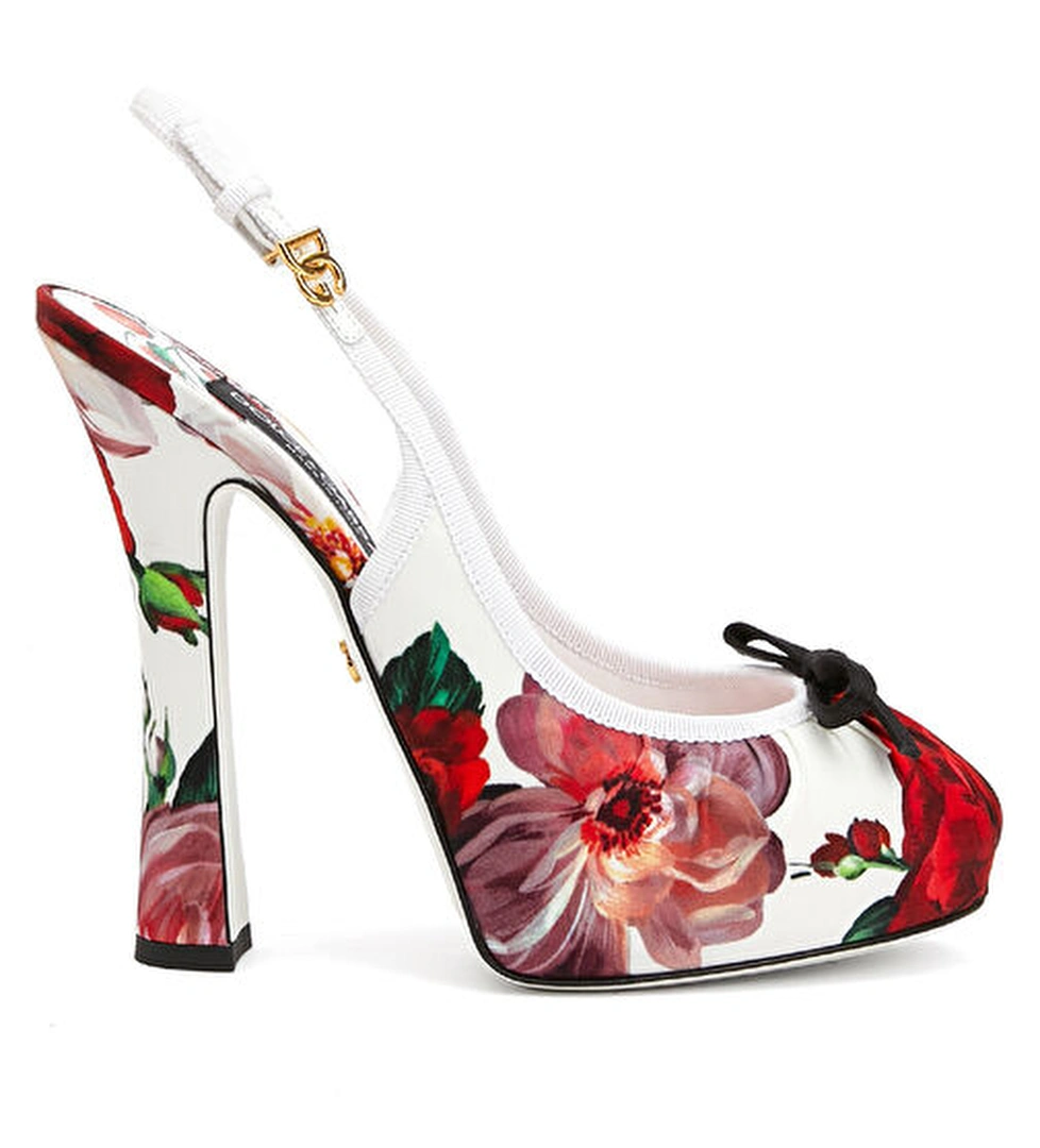 Çok Renkli Topuklu Ayakkabı - Görsel 1