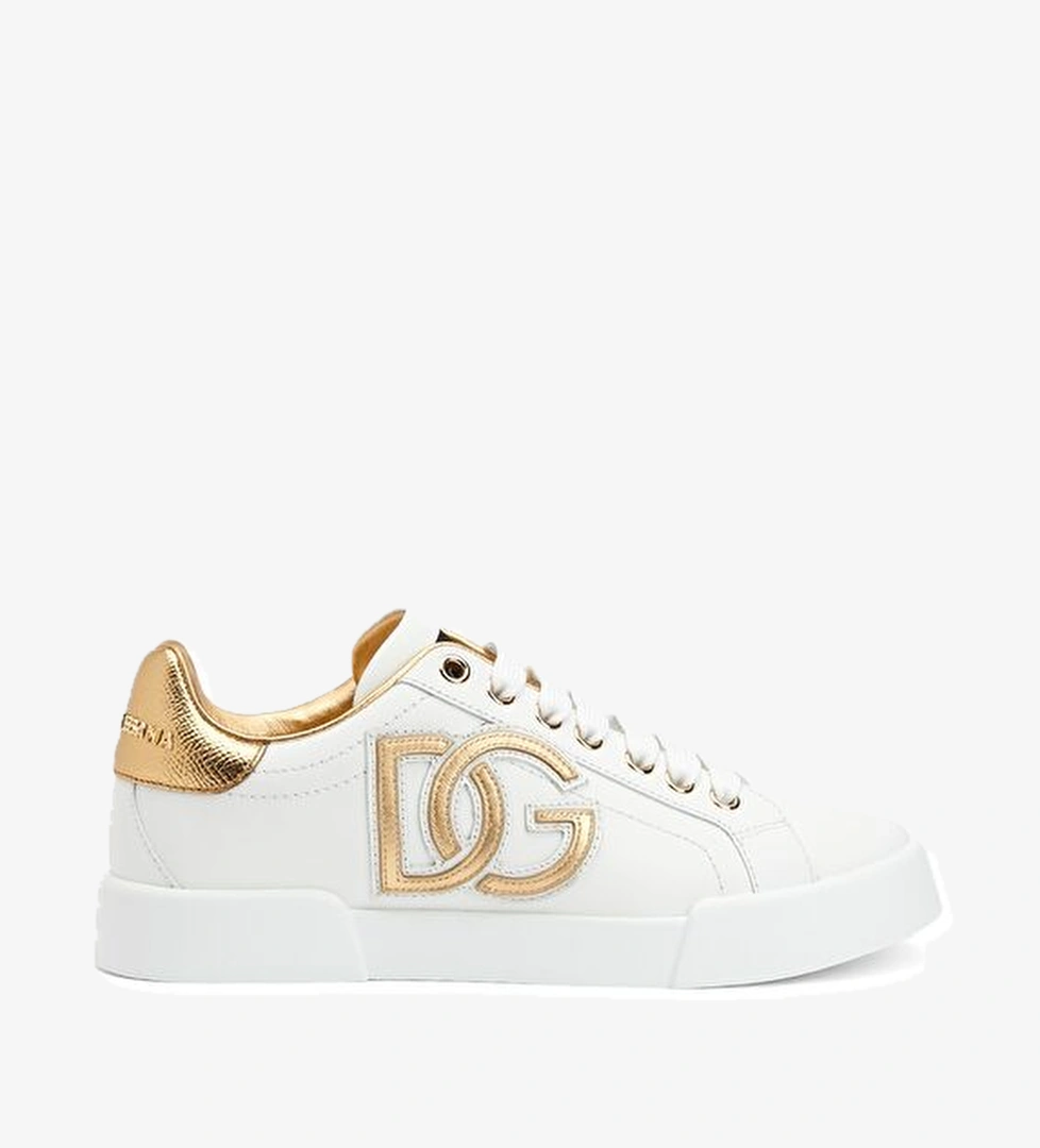Dolce&gabbana Portofino Beyaz Gold Kadın Deri Sneaker model görseli
