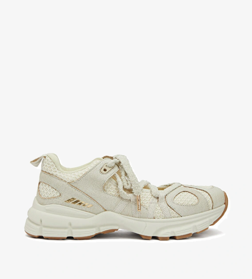 Marathon Ballet Kırık Beyaz Kadın Deri Sneaker - Görsel 1