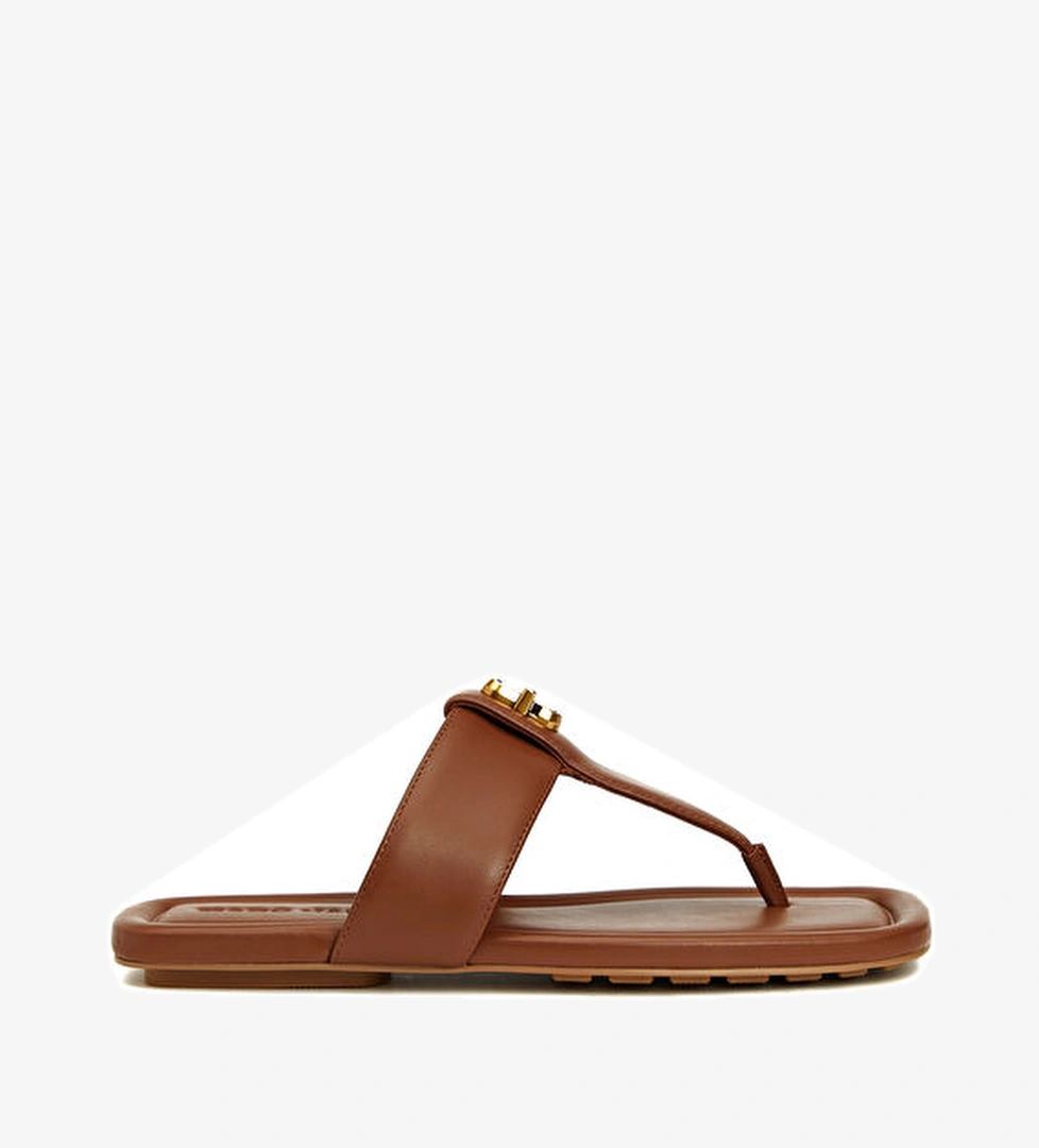 Taba Kadın Deri Terlik - Görsel 1