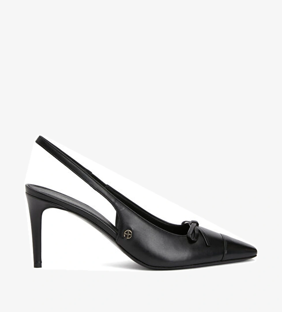 Anine Bing Freya Siyah Deri Topuklu Ayakkabı model görseli