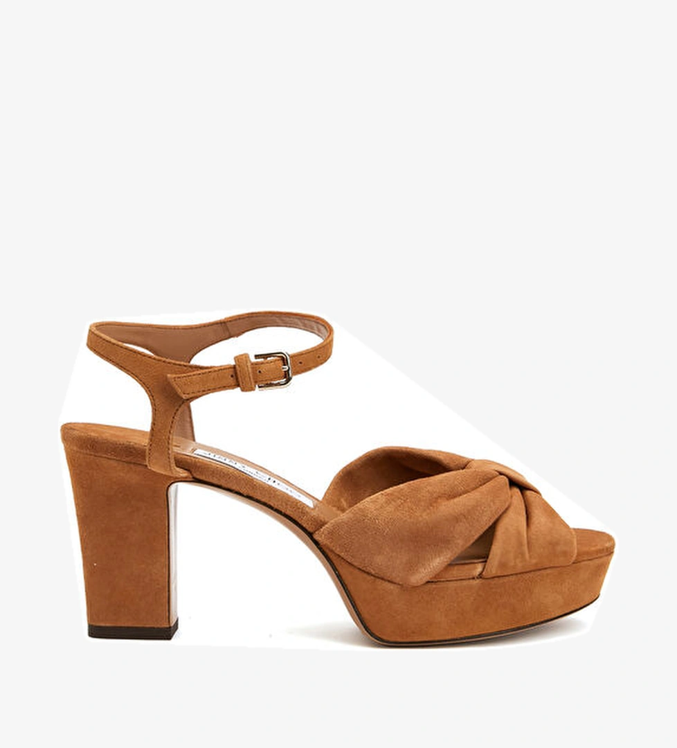 Heloise Bej Kadın Süet Sandalet - Görsel 1