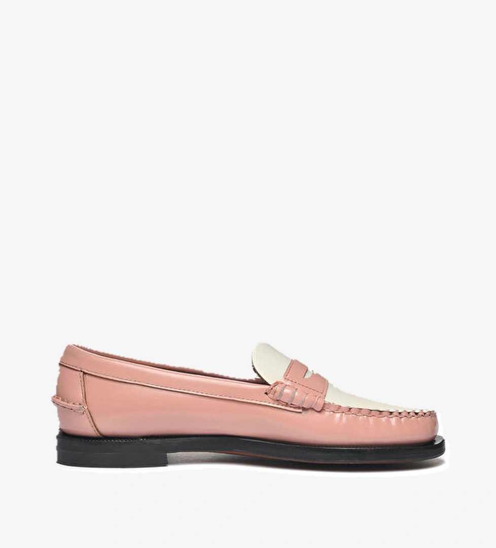 Sebago Classic Dan Pigment Pembe Beyaz Kadın Deri Loafer model görseli