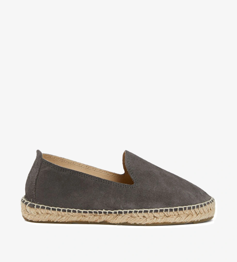 Hamptons Gri Erkek Süet Espadril - Görsel 1