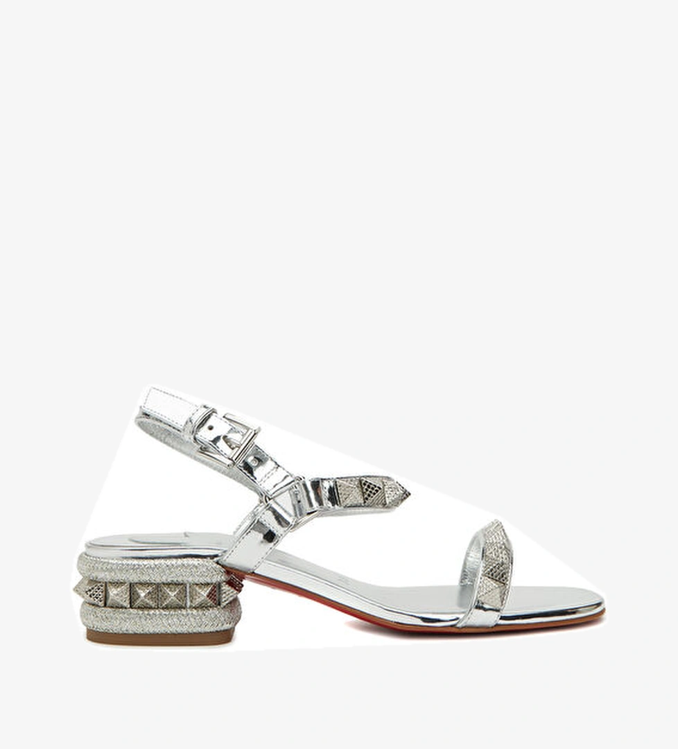 Christian Louboutin Pyradand Silver Kadın Deri Sandalet model görseli