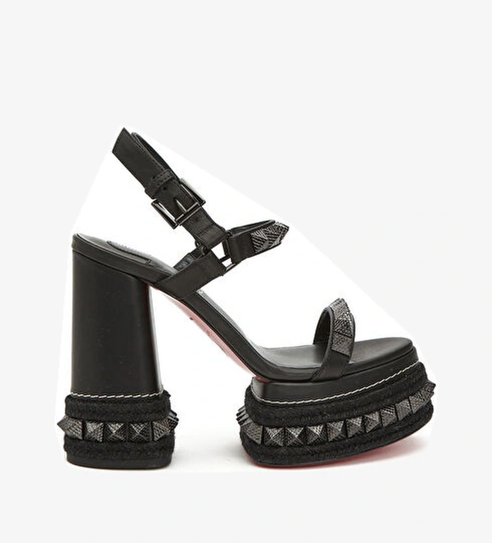Christian Louboutin Superaclou Siyah Kadın Deri Sandalet model görseli