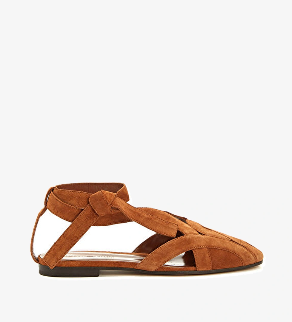 Emporio Armani Taba Kadın Süet Sandalet model görseli