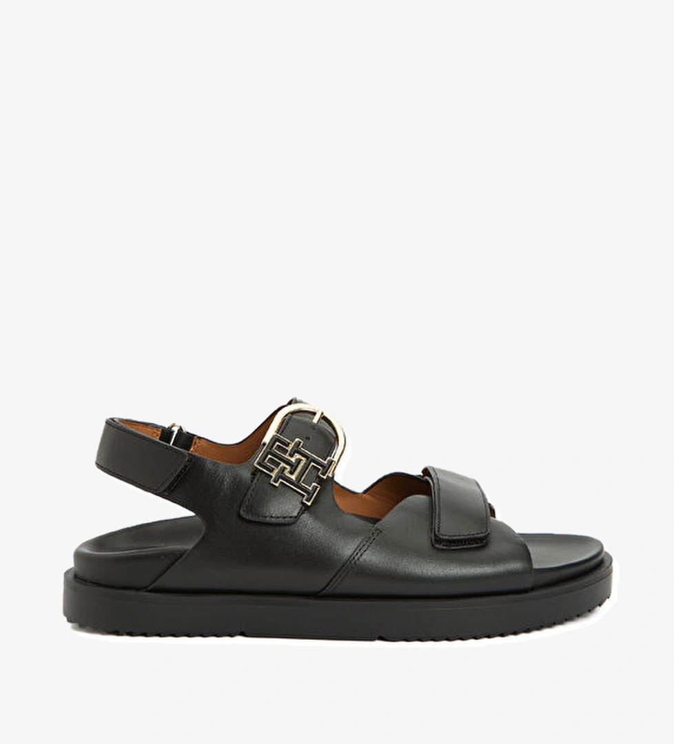 Tommy Hilfiger Siyah Kadın Deri Sandalet model görseli