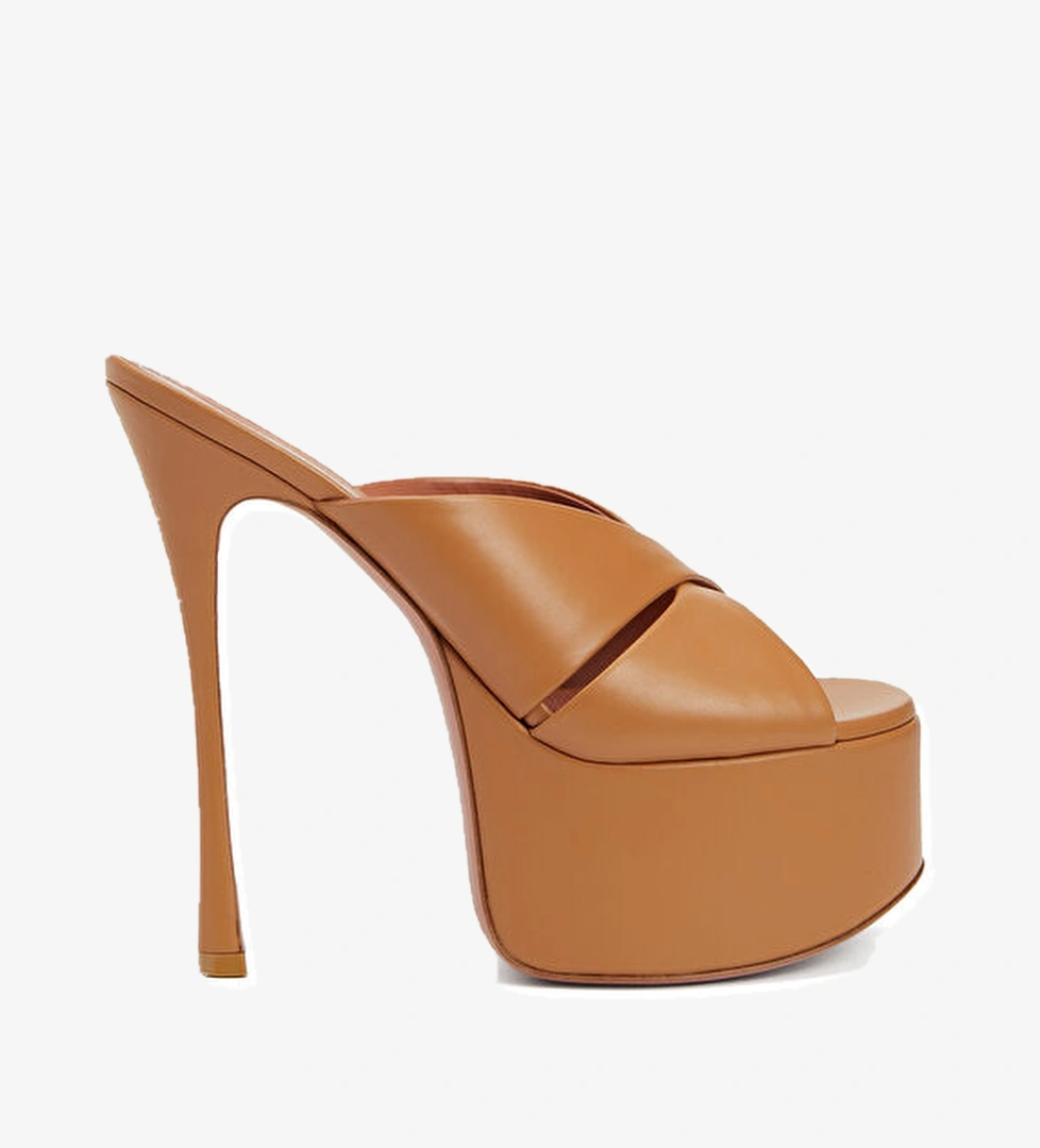 Salma Nude Kadın Deri Terlik - Görsel 1