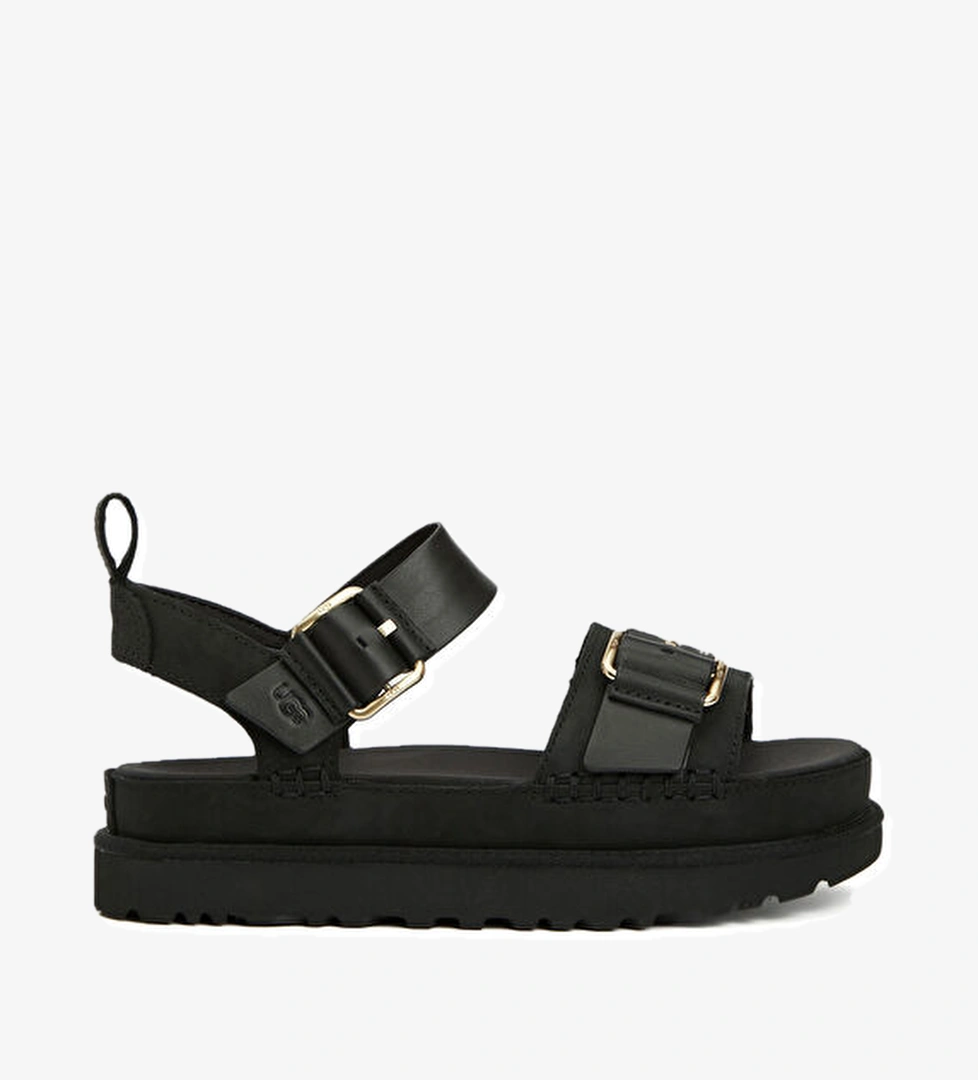 Ugg GoldenStar Siyah Kadın Deri Sandalet model görseli