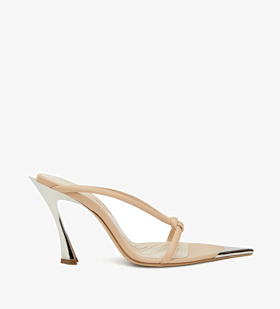 Mugler Nude Kadın Deri Terlik model görseli